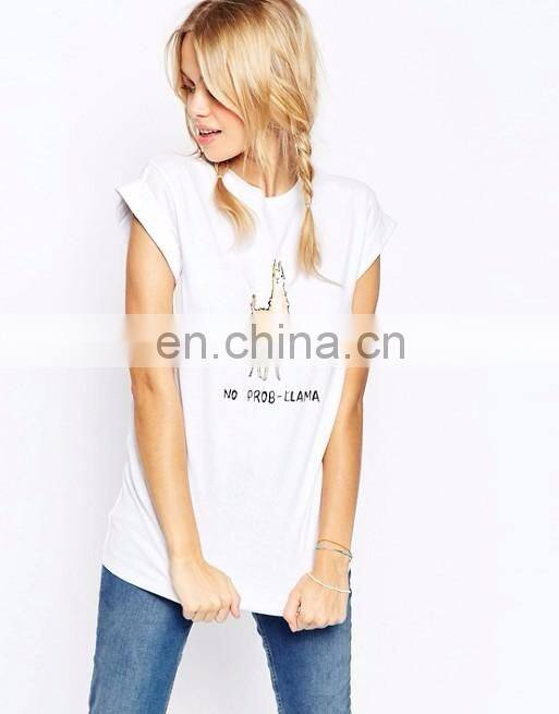 Cute animal printed t-shirt women wholesale
