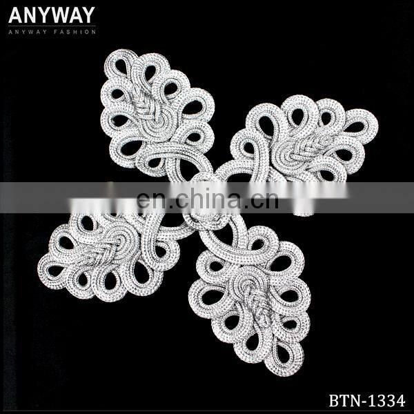 Chinese leaves shape fabric button with knot for Tang suit