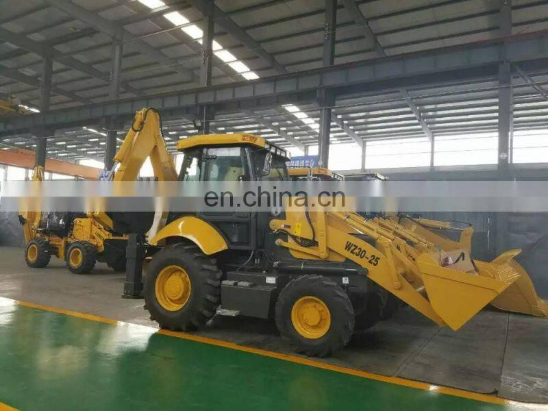 WZ30-25 construction machinery front loader and backhoe loader with CE certificate