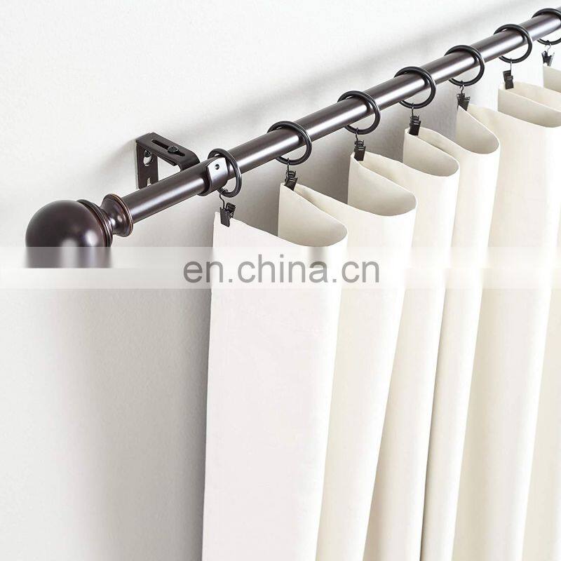 Brown Metal Shower Curtain Rings hook clip 12 Pack O ring design for bathroom