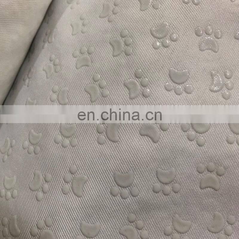 100% polyester gabardine fabric PVC foot anti-slip fabric