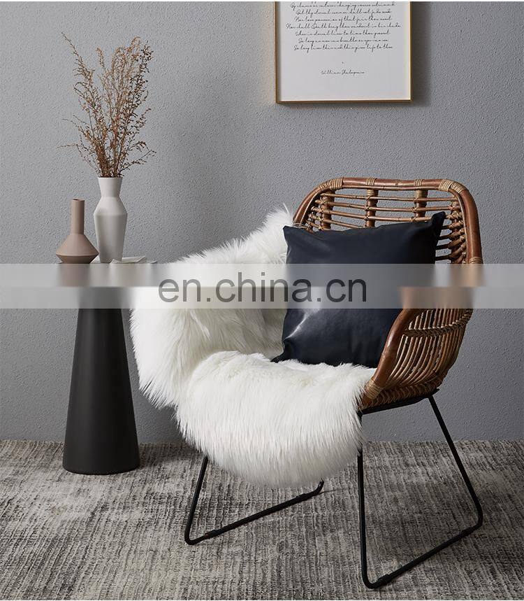 RAWHOUSE pink white gray plush skindeer leather carpet