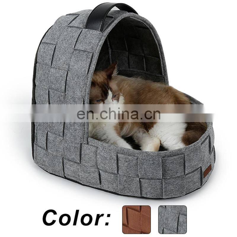 Nature Felt Pet House Igloo Cat Cave Winter Warm Dog House