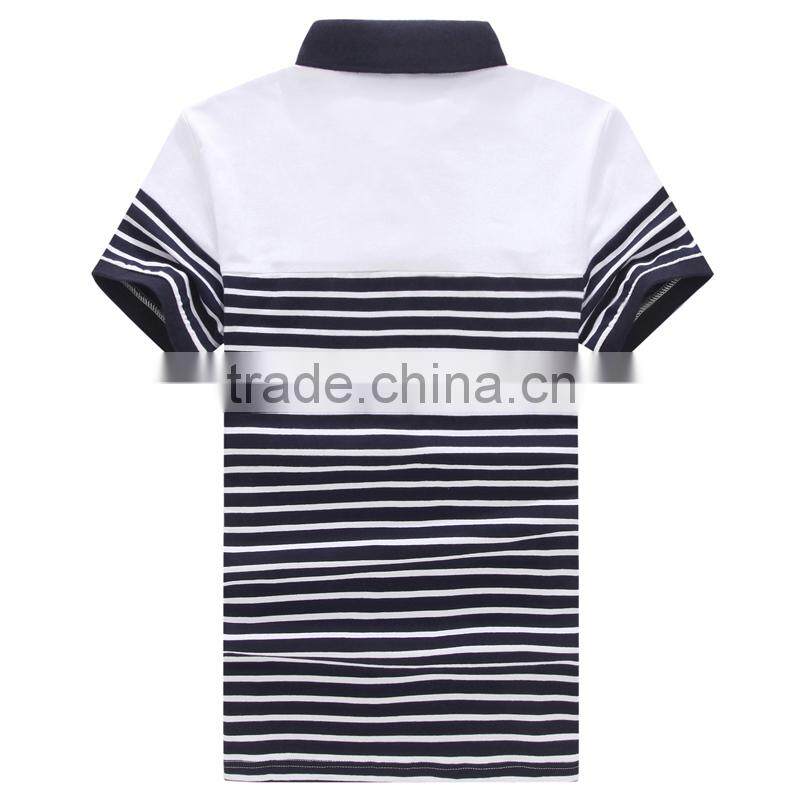 OEM 2015 Hot sale High Quality Stripe Print Polo Shirt for Men