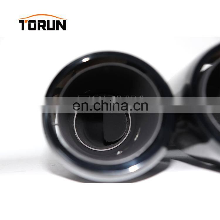 New style Universal carbon auto angle cut exhaust tip for porsche 10-14 Cayenne 958 Round Chroming Black