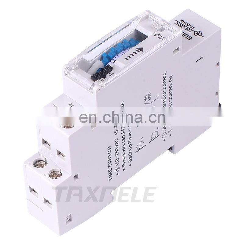 DIN Rail SUL180 Time Switch Mechanical Timer Switch 24 Hours Programmable Timer 16A Time Switch