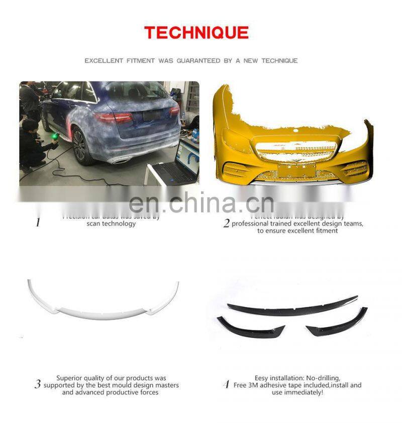 Carbon Fiber Front Bumper Lip for Mercedes-Benz E-Class C238 E200 E300 E500 Sport Coupe 2-Door 2017-2018