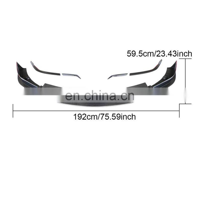 Carbon Fiber Auto Front Bumper Lip for Tesla Model X 75D 90D P90D 100D P100D 16-18