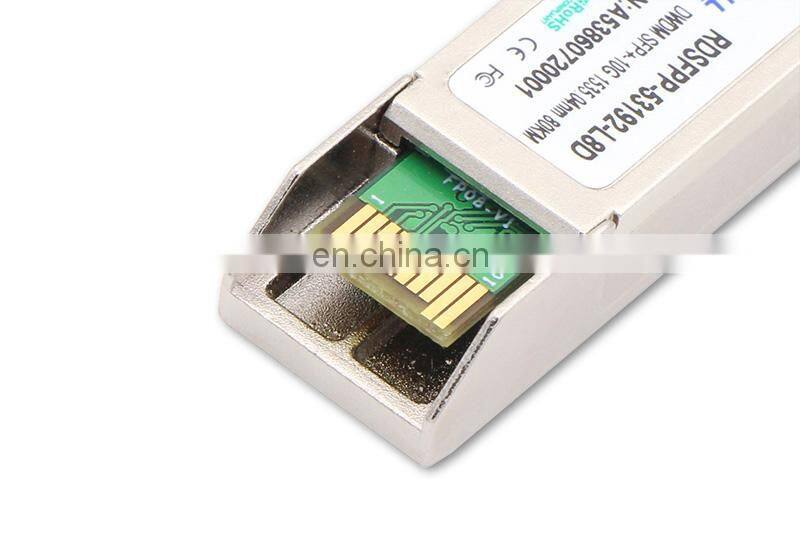 RoHS Compliant 10Gb/s SFP+ DWDM 100Ghz 80km Optical Transceiver