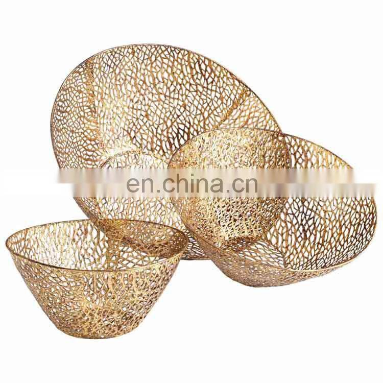 black & gold metal bowl