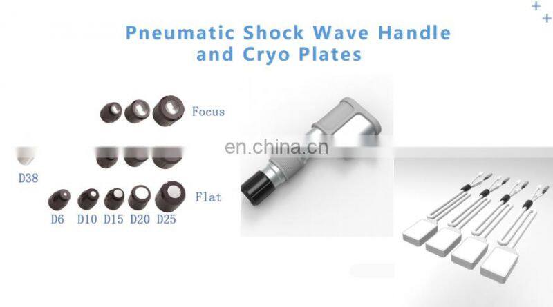 Cool Wave Plus Shockwave and Cryolipolysis Pneumatic Shock Wave Handle and Cryo Plates