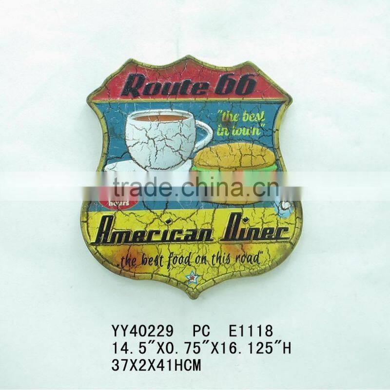 rectangle embossed tin sign, metal wall arts for home decor