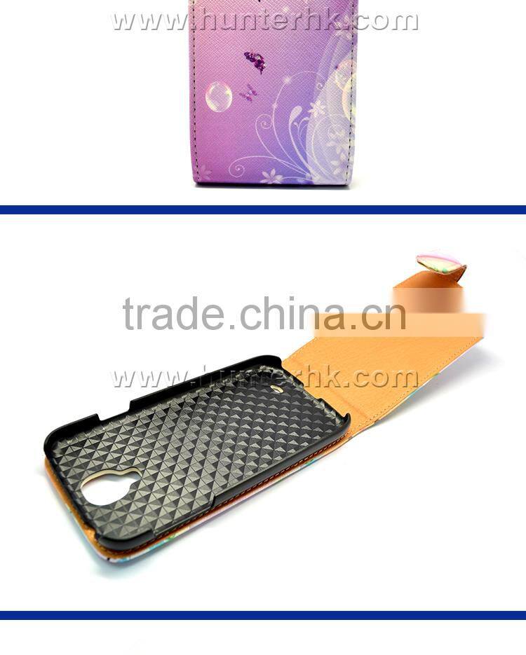 Flower Design Flip Leather Case For Samsung S4 I9500