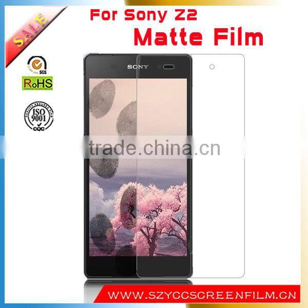6 Years Supplier hd Clear Anti Oil Smart Phone LCD clear matte screen protector for Sony Xperia Z2