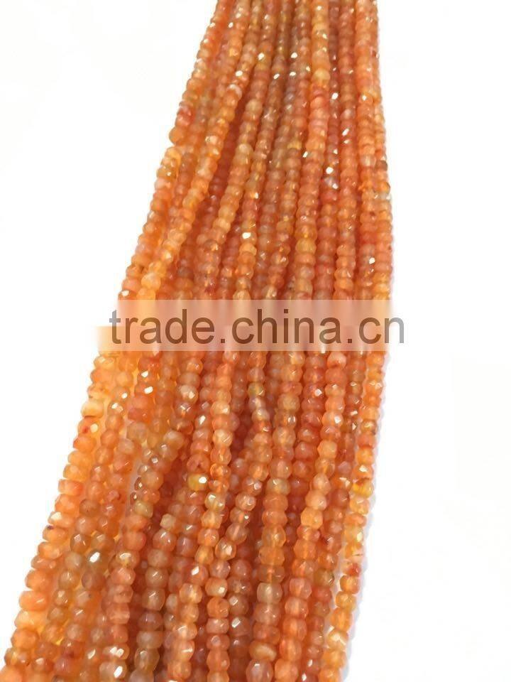 Carnelian Faceted Beads