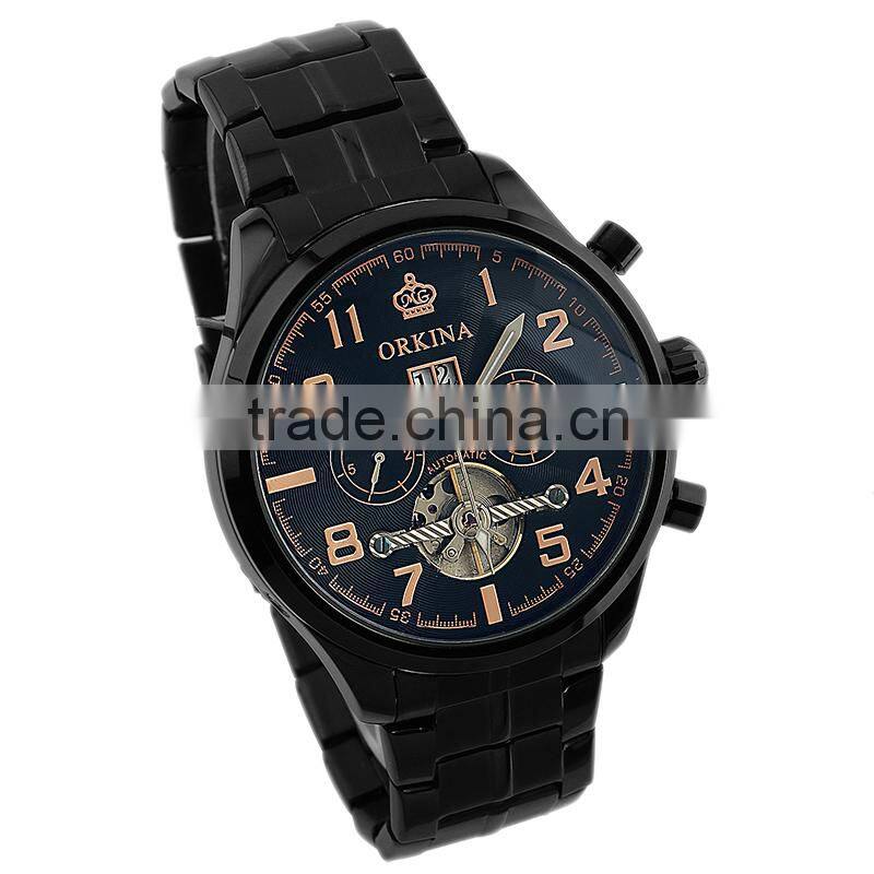 Men's Classical Automatic Wrist Watch Luxury Automatic Watches Real Leather Watch High Quality WM372