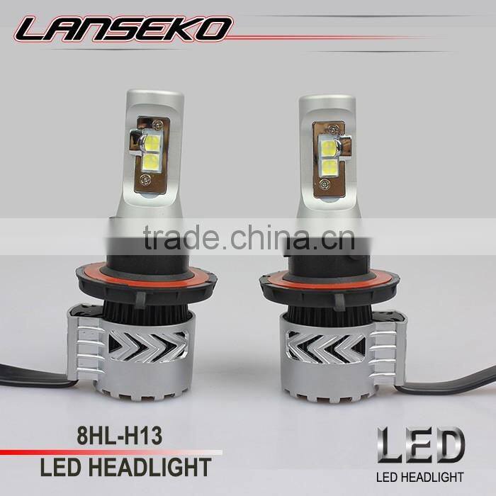 Newest 4pcs cr chips led headlight dc12v auto parts hi/low beam led headllamp kit 6000lm with waterproof IP65 design