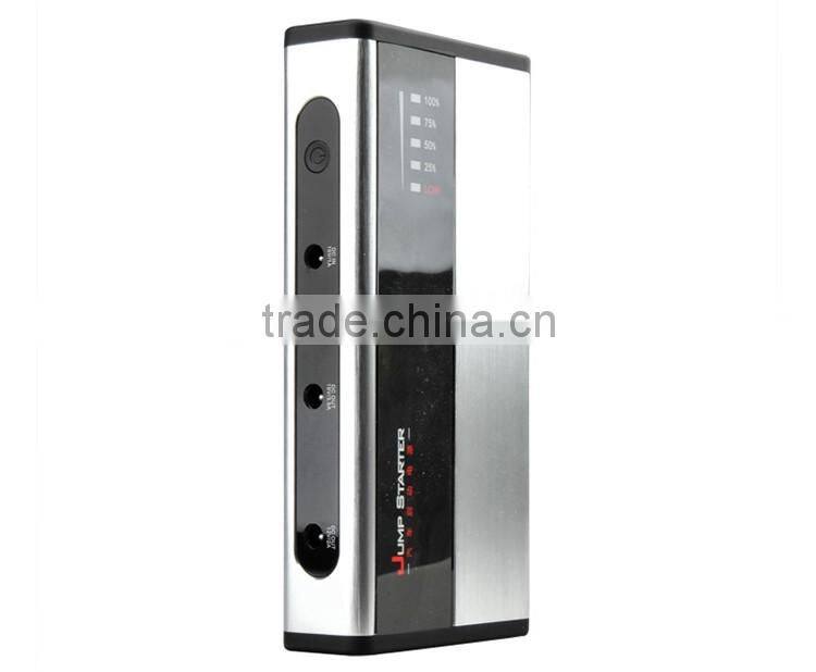 2016 New Style 400A Peak 12000mAh Portable Car Jump Starter with Smart Clamp Auto Battery Phone Laptop Power Bank wtih LED light