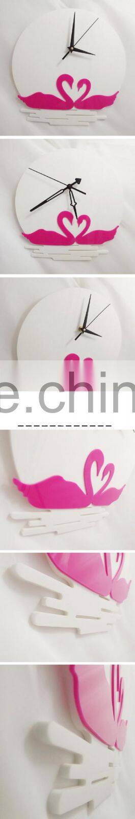 ACC2011 heart shape DIY acrylic clock for decoration