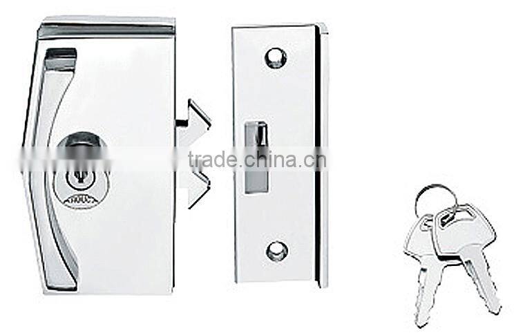 Keyless glass door push button locks