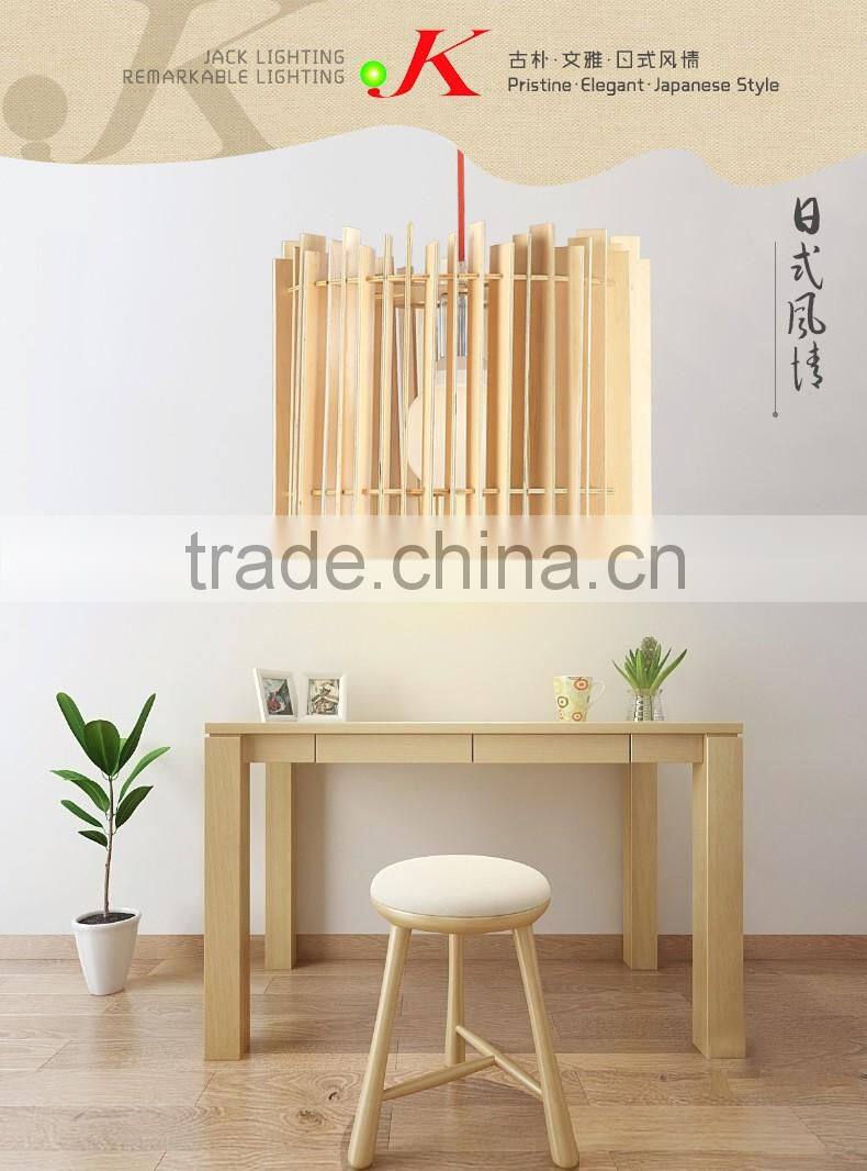 Wooden LED pendant light JK-8005B-04 Home decoration decorative Japanese-style wooden pendant lamp