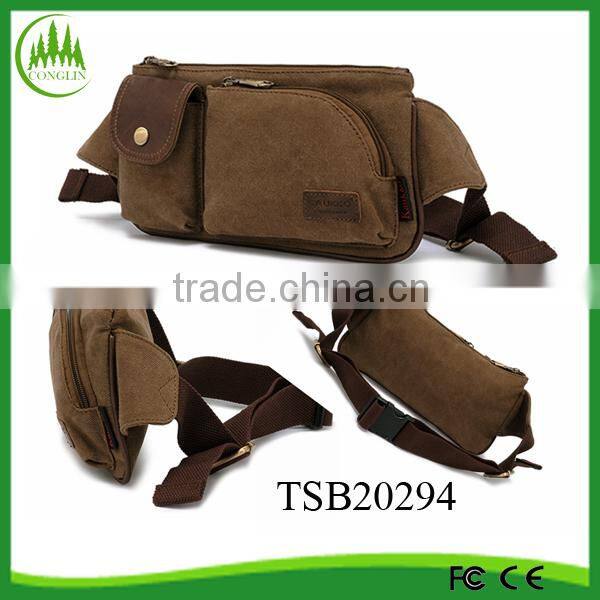 2015 new fashion wholesale china travel bag canvas bag men waist bags