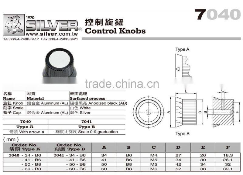 For Drilling Machine and Machinery Knob use Aluminum Control Knobs