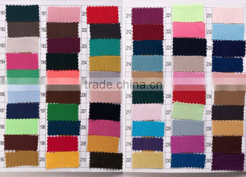wholesale cotton knitted fabrics rib cuff dress fabric polyester stretch 2 * 2 round-rib fabric