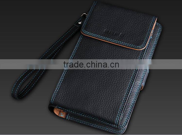 High Quality Leather Cell Phone Purse For man