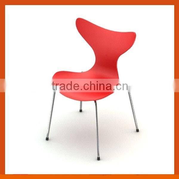 Amazing designer whale-tail-like ABS plastic dining chair,HYL-1010