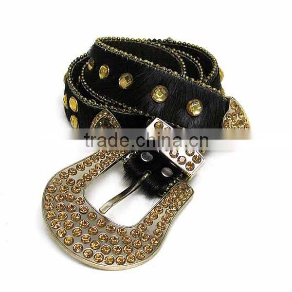 Rhinestone Cross Fashion Leather Belt