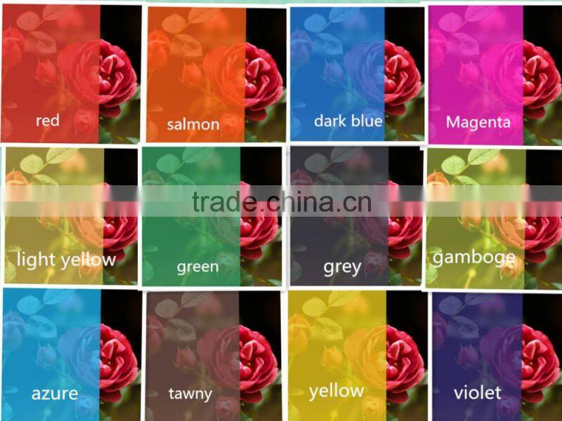 2015 new product blue transparent decorative window film Self Adhesive stained glass window film for home