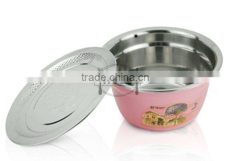 stainless steel oil bowl wi th steel lid