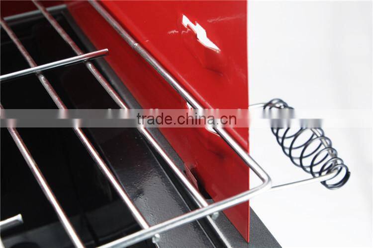 Attractive semi enclosed rectangular charcoal vertical bbq grill