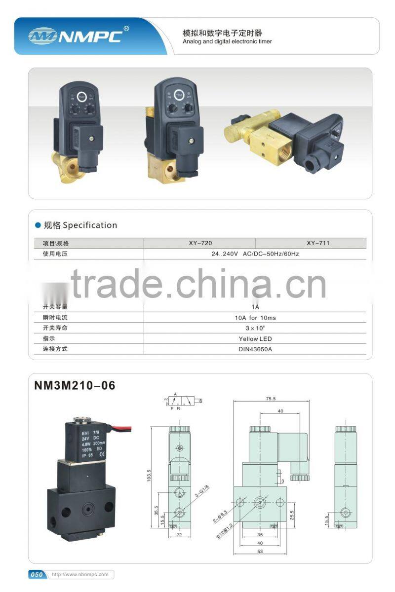 Analog and digital electronic timer auto drain valve