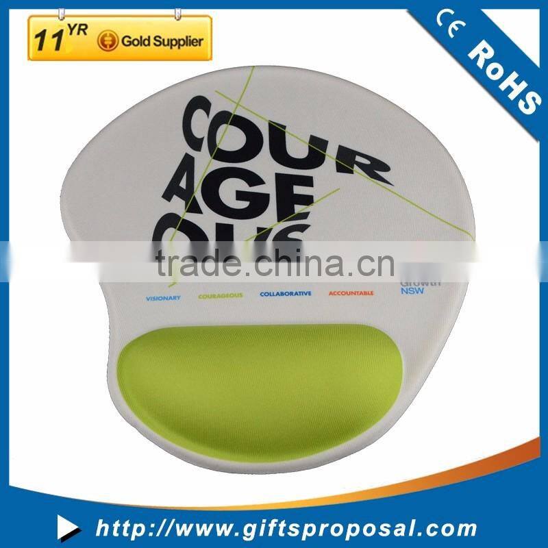Silicone Gel mouse pad with fabric can add fullcolor customize logo print