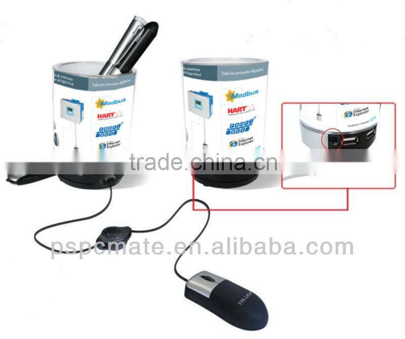 pen container usb hub with speaker function and LED indicator