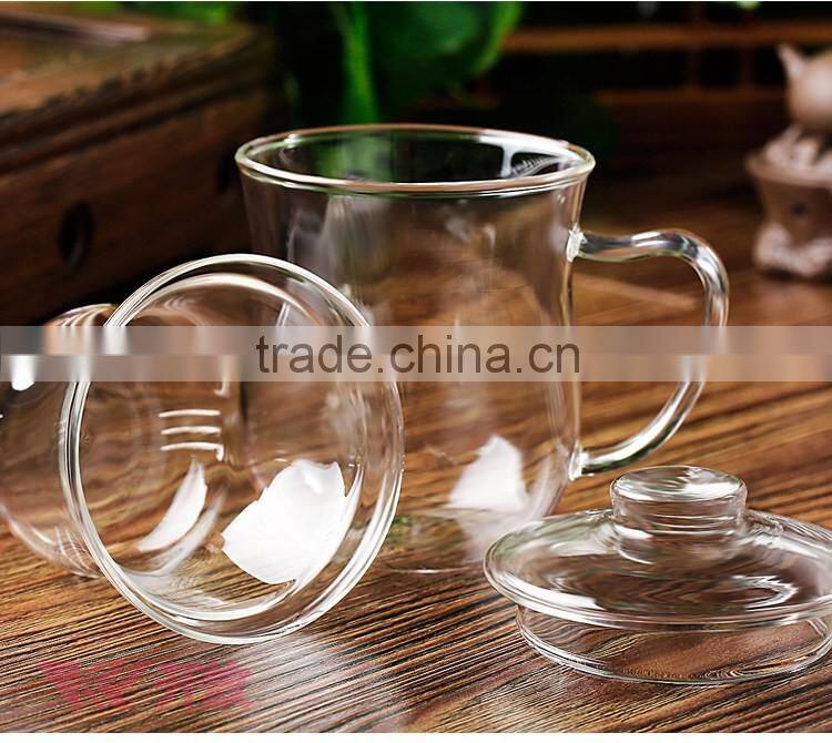 three-piece multifunctional tea cup with filter cup,unbreakable glass cups,double wall glass tea cup