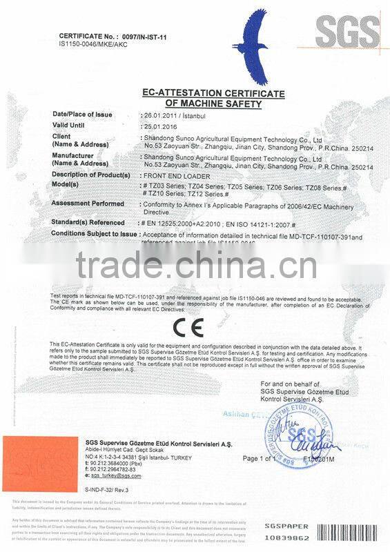 Hot sale!Compact Tractor Front End Loader with bucket/forks