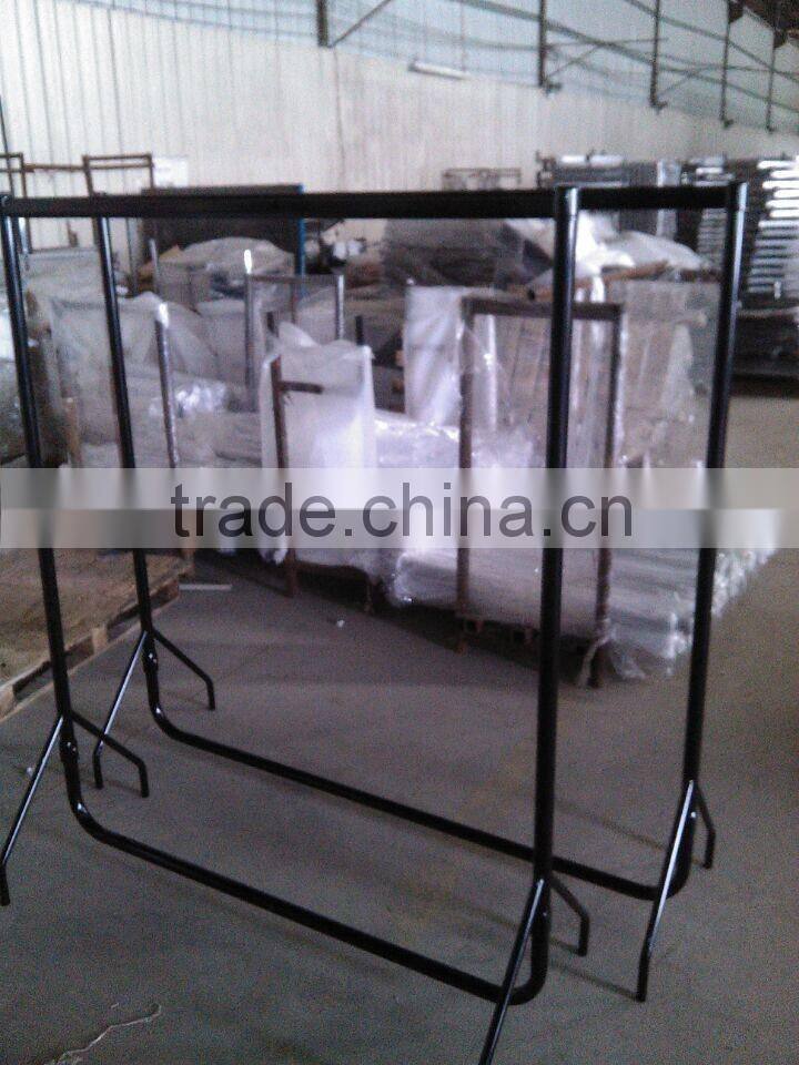Stainless Steel Double-Pole Baby Clothes Hanging Display Rack Stand
