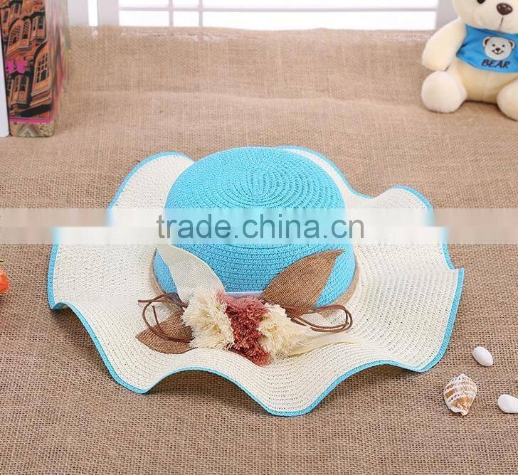 Promotion Ladies Flower Sombrero Hat,Straw Hat Beach Hat For Women