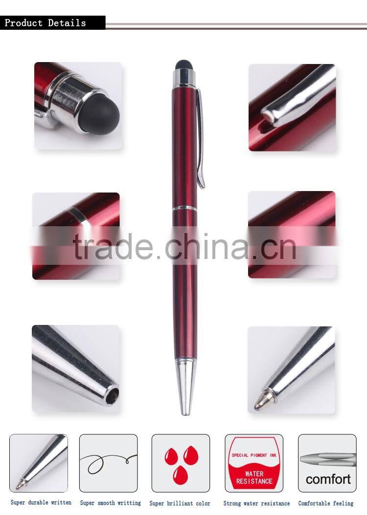 2016 hot sale metal touch stylus pen/touch screen pen/stylus touch pen