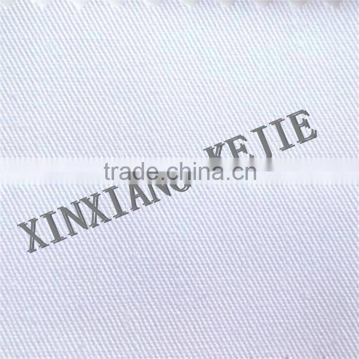 kejie supply stock T/C65/35 20*16 128*60 white Lincom polyester twill fabric