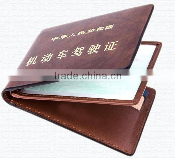 waterproof pu leather id card holder,leather name badge holder work License case