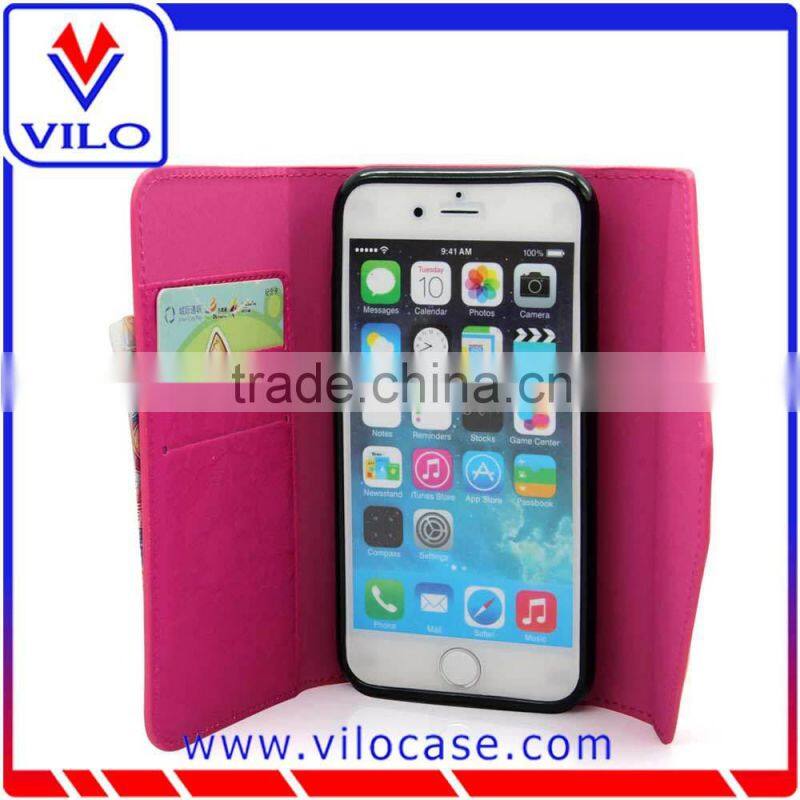 Luxury high quality wallet leather case for iphone 6s