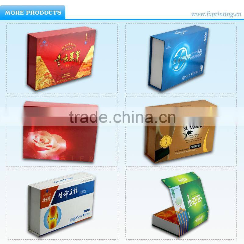 Waxed Cosmetic Packaging Slide Cardboard Box with Sponge