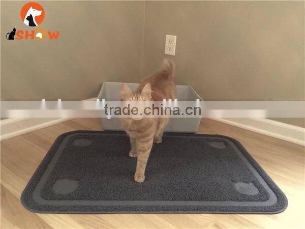 Cat embossed logo cat litter sand mat pvc extra thickness anti-tear extra size