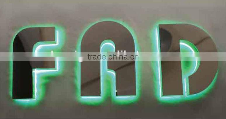 Outdoor used metal letter backlit led light up signs