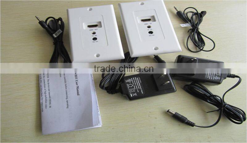 High quality Multifunction Wall Plate HDMI wall plate with two cables