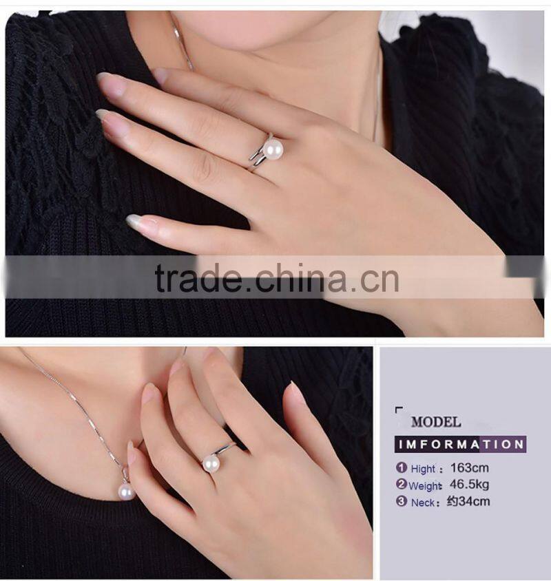 wholesale perfect round natural fresh water pearl ring for best offer